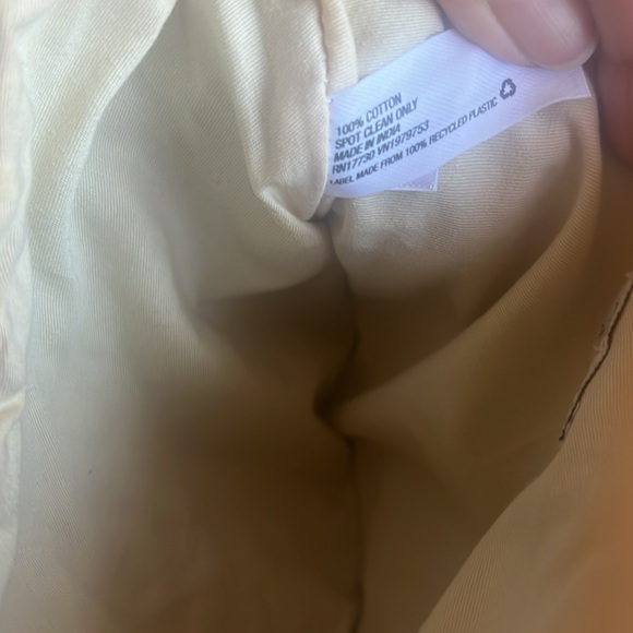 A New Day Blue Macrame/Crocheted Handbag Purse with Wood Handles - Picture 8 of 13